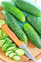 Image showing cucumbers