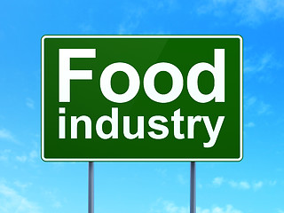 Image showing Industry concept: Food Industry on road sign background