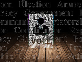 Image showing Politics concept: Ballot in grunge dark room