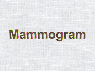 Image showing Health concept: Mammogram on fabric texture background