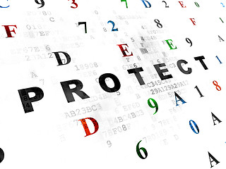 Image showing Safety concept: Protect on Digital background