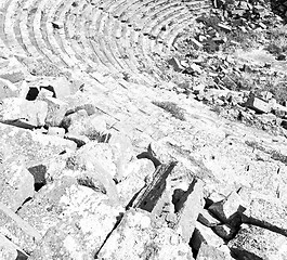 Image showing the old  temple and theatre in termessos antalya turkey asia sky