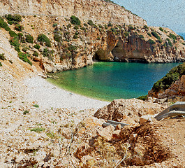 Image showing asia in thurkey antalya lycia way water rocks and sky near the n