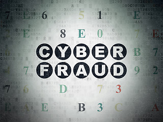 Image showing Privacy concept: Cyber Fraud on Digital Paper background