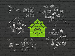 Image showing Business concept: Home on wall background