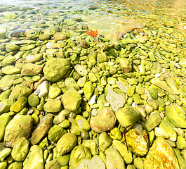 Image showing asia in thurkey antalya lycia way water rocks and sky near the n