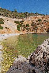 Image showing asia in thurkey antalya lycia way water rocks and sky near the n