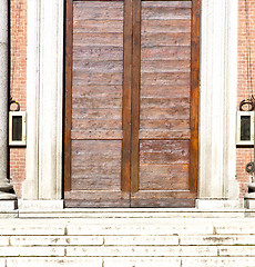 Image showing  italy  lombardy     in  the somma  church  closed brick tower  