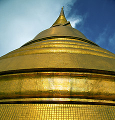 Image showing thailand bangkok abstract cross metal gold in the    roof