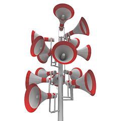 Image showing Audio Equipment Outdoors Shows Loudhailers Loud Hailers Or Annou