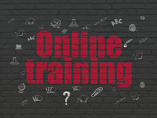 Image showing Learning concept: Online Training on wall background