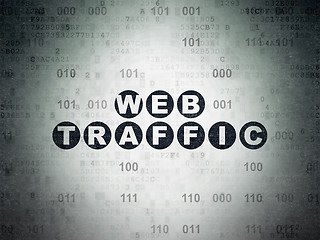 Image showing Web design concept: Web Traffic on Digital Paper background