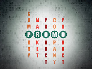 Image showing Advertising concept: Promo in Crossword Puzzle