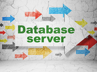 Image showing Software concept: arrow with Database Server on grunge wall background