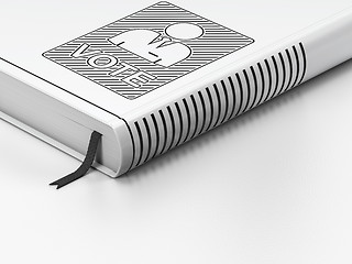 Image showing Politics concept: closed book, Ballot on white background