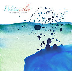 Image showing Abstract watercolor painted background