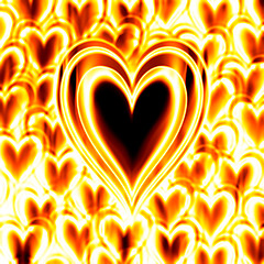 Image showing heart on fire