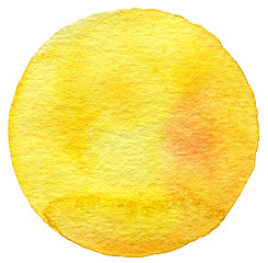 Image showing Abstract watercolor circle painted background