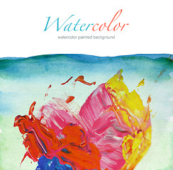 Image showing Abstract watercolor painted background