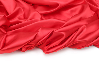 Image showing red silk fabric background