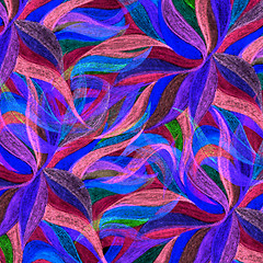 Image showing Abstract color pencil draw background