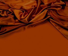 Image showing brown chocolate silk fabric background