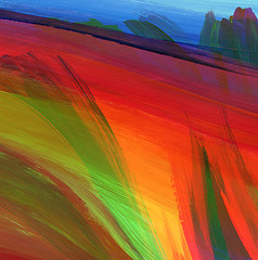 Image showing Abstract acrylic hand painted background