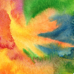 Image showing Abstract acrylic and watercolor painted background