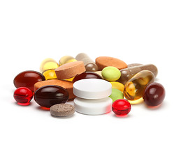 Image showing vitamins, pills and tablets