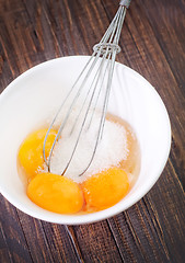 Image showing yolks and sugar