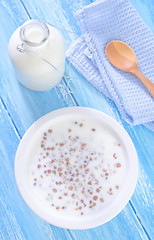 Image showing buckwheat with milk