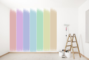 Image showing painting colorful wall