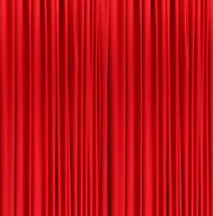 Image showing red silk curtain background