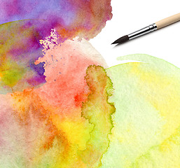 Image showing Abstract  watercolor painted background