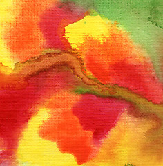 Image showing Abstract  watercolor painted background