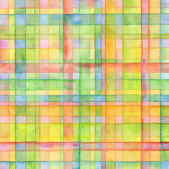 Image showing Abstract  strip watercolor painted background