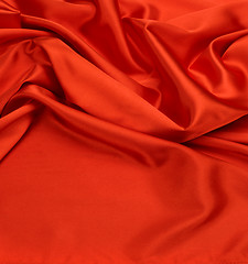 Image showing red silk fabric background