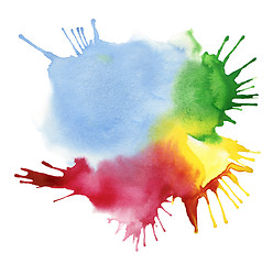 Image showing abstract color watercolor blot background