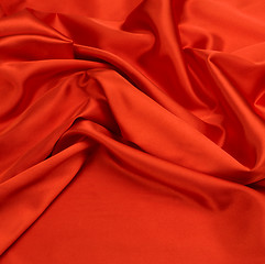 Image showing red silk fabric background