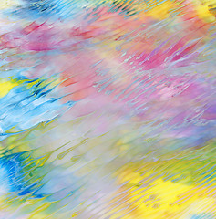 Image showing Abstract acrylic and watercolor painted background