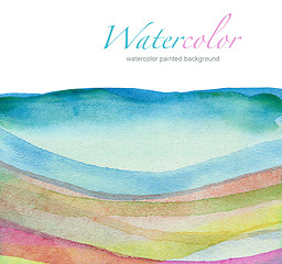 Image showing Abstract watercolor painted background