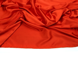 Image showing red silk fabric background