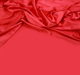 Image showing red silk fabric background