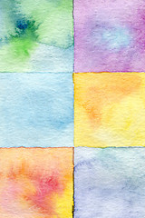 Image showing Abstract  square watercolor painted background