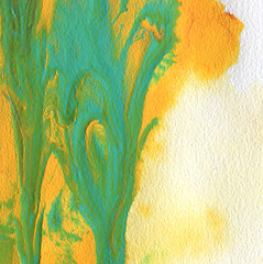 Image showing Abstract acrylic and watercolor painted background