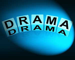 Image showing Drama Dice Indicate Dramatic Theater or Emotional Feelings