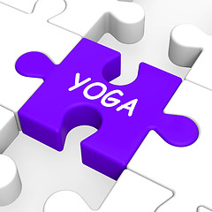 Image showing Yoga Puzzle Shows Meditation Health And Relaxation