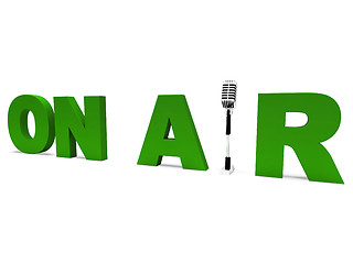 Image showing On Air Shows Broadcasting Studio Or Live Radio