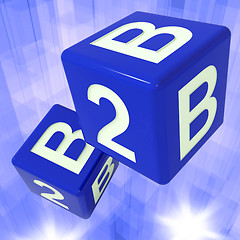 Image showing B2B Dice Background Showing Commercial Deals 