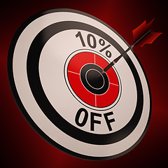 Image showing 10 Percent Off Shows Markdown Bargain Advertisement